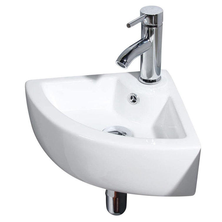 Belfry Bathroom Doradus Ceramic Corner Sink Wayfair.co.uk